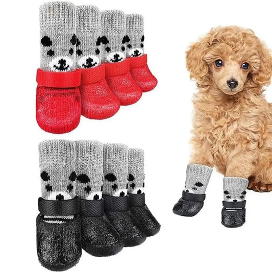 2 Pair Autumn Winter Pet Shoes Socks